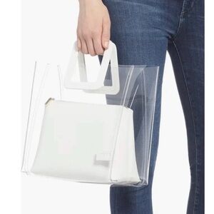 Staud Transparent White Handbag